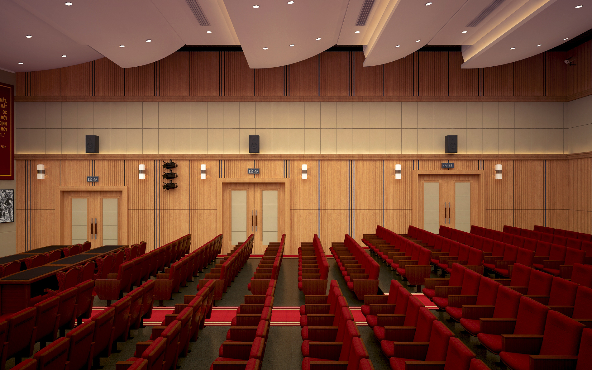 Thi công tiêu âm hội trường BQP