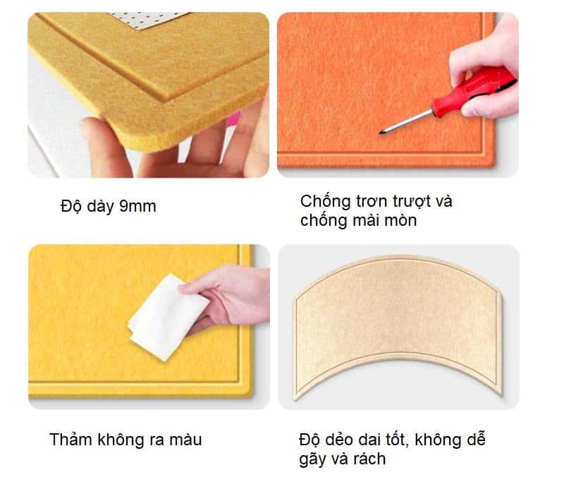 Bảng tiêu âm dán tường ghim giấy note AS8384 3