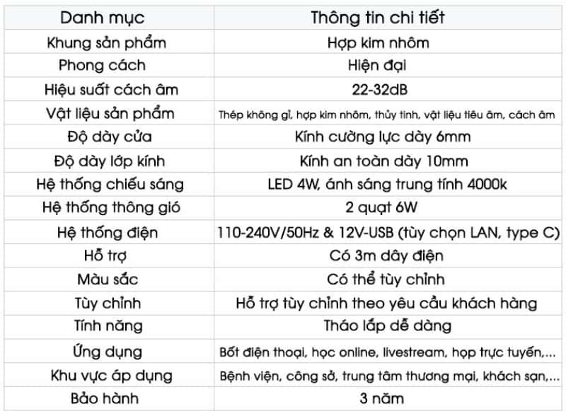 Phòng làm việc trực tuyến cách âm di dộng FPS.M1615 24