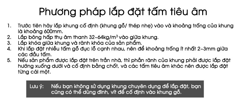 Vách gỗ đục lỗ tiêu âm tán âm chống cháy TG236 12