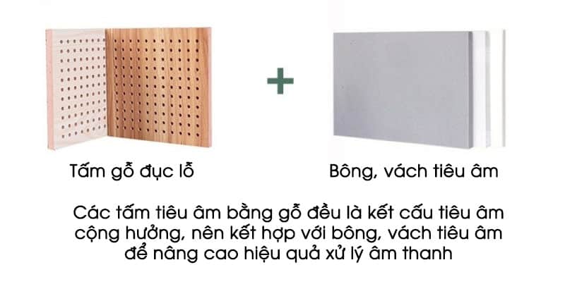 Vách gỗ đục lỗ tiêu âm tán âm chống cháy TG236 11