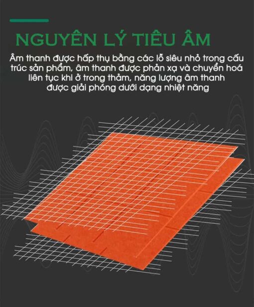 Vách tiêu âm đa năng polyester có mặt keo thường JS3645 6