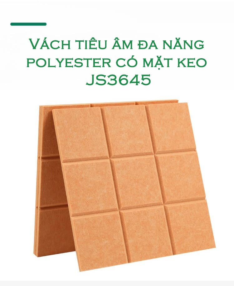 Vách tiêu âm đa năng polyester có mặt keo thường JS3645 13