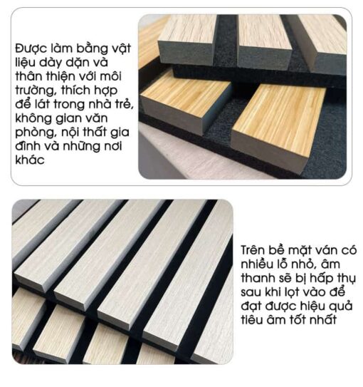 Vách tiêu âm trang trí polyester và gỗ MDF SR1611 10