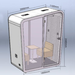 Booth tiêu âm cách âm văn phòng đa năng FLS.YX02 2