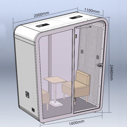 Booth tiêu âm cách âm văn phòng đa năng FLS.YX02 2